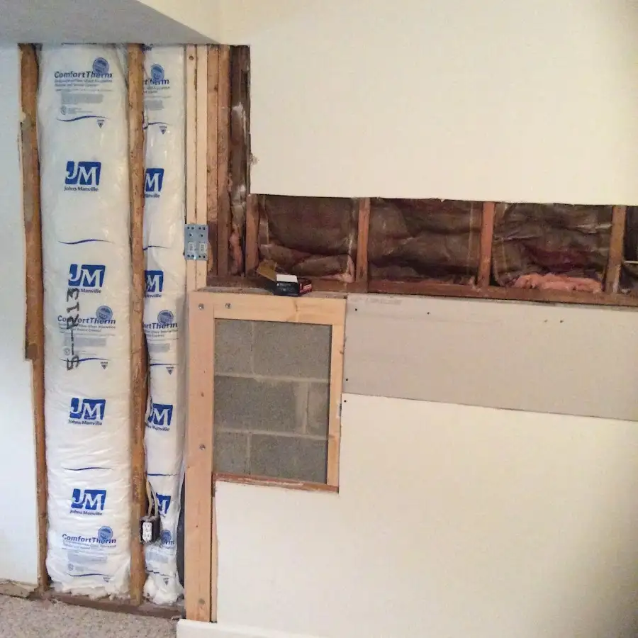 Wall insulation replacement during Basement Flood Cleanup in Richfield